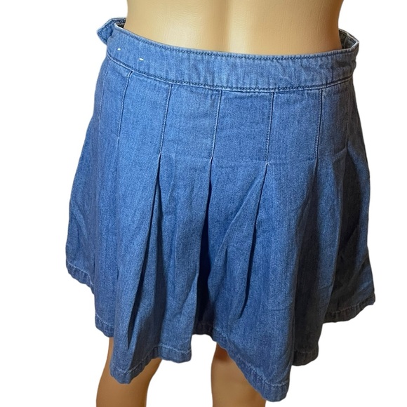 AMERICAN EAGLE OUTFITTERS SIZE 2 BLUE PLEATED MINI SKIRT - Picture 11 of 14